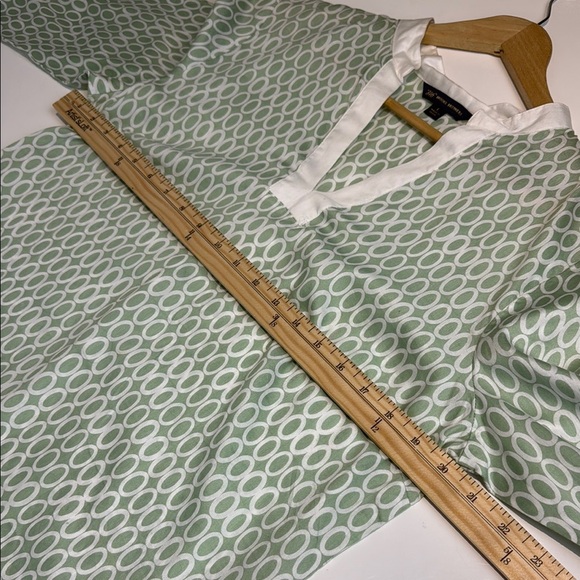Brooks Brothers Green and White Tunic Top - Picture 5 of 7